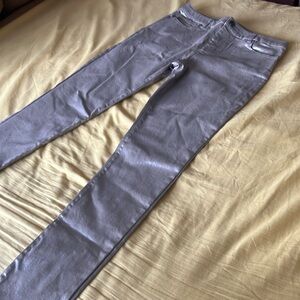 Lands’ End girls silver metallic jeans in size 16